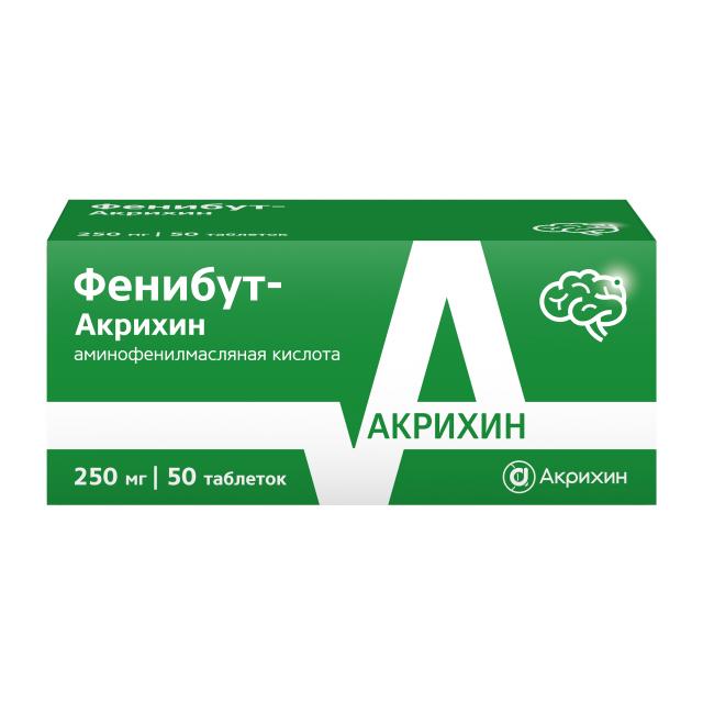 Изображение товара Фенибут-Акрихин таблетки 250мг №50