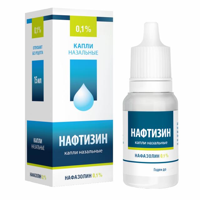 Изображение товара Нафтизин капли назальные 0,1% 15мл Лекко