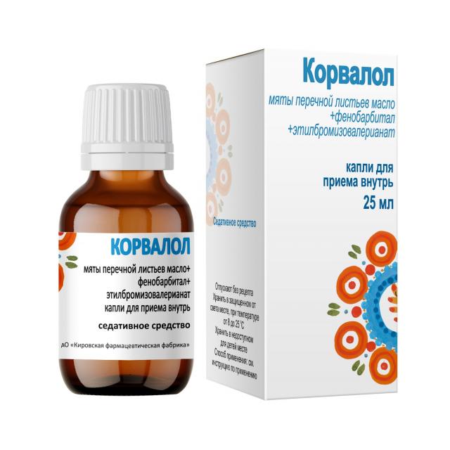 Изображение товара Корвалол капли внутрь 25мл Кировская ФармФабрика