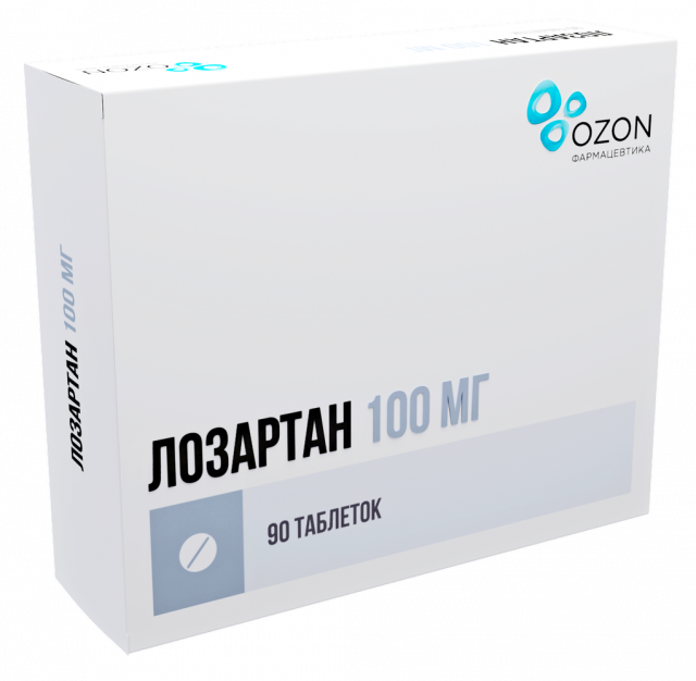Изображение товара Лозартан Озон таблетки покрытые оболочкой 100мг №90