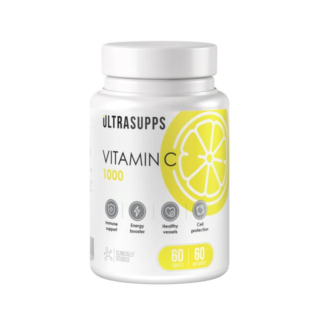 Изображение товара Ultrasupps Vitamin C таблетки №60 для иммунитета и красоты