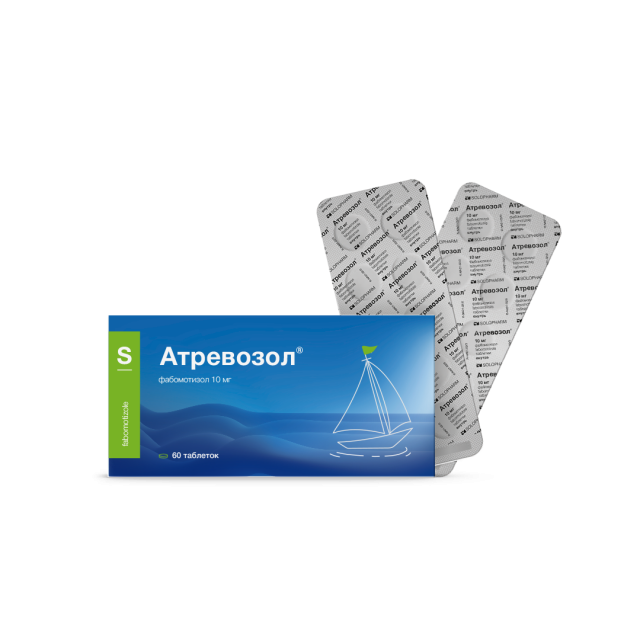 Изображение товара Атревозол 10 мг таблетки для снятия тревожных расстройств, 60 шт