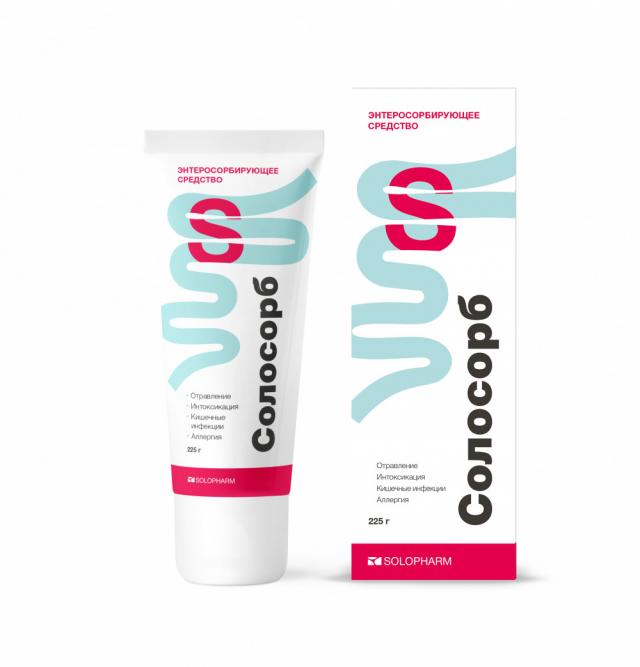 Изображение товара Солосорб гель для приготовления суспензии внутрь 225 г от токсинов и интоксикаций