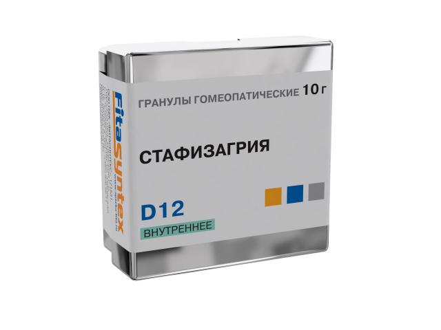 Изображение товара Гомеопатические гранулы стафизагрия D-12 10г для лечения невралгий и кожных заболеваний