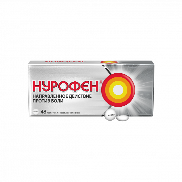 Изображение товара Нурофен Форте таблетки покрытые оболочкой 400 мг №48 для быстрого снятия боли и температуры