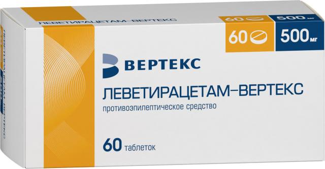 Изображение товара Леветирацетам-Вертекс таблетки 500мг №60