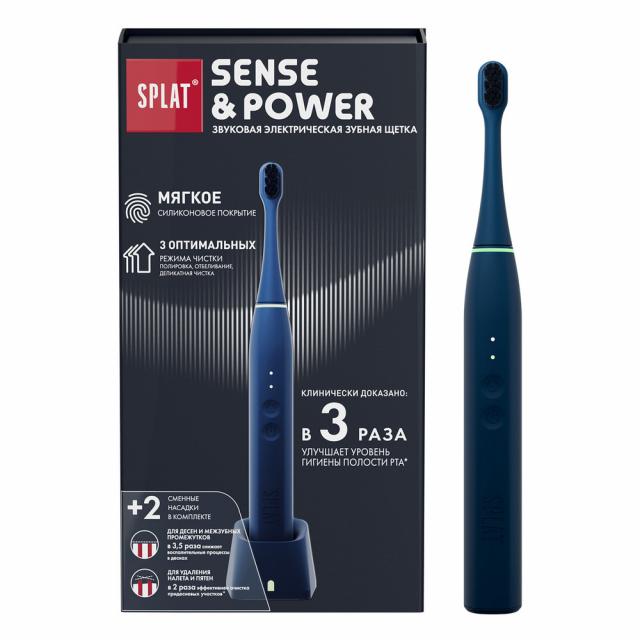 Изображение товара Сплат зубная щетка электрическая Sense&Power S88 синяя