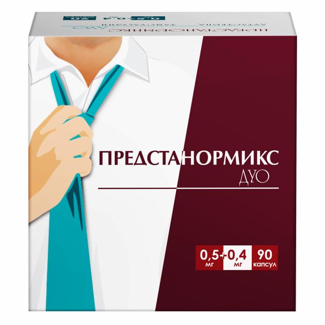 Изображение товара Предстанормикс Дуо капсулы с модиф. высвоб. 0,5мг+0,4мг №90