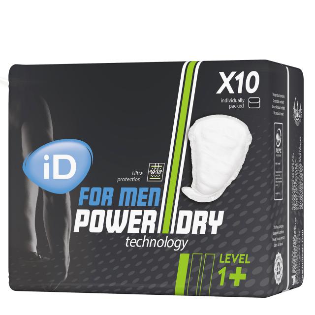 Изображение товара Урологические прокладки для мужчин iD For Men Level 1, 10 шт, защита легкого недержания