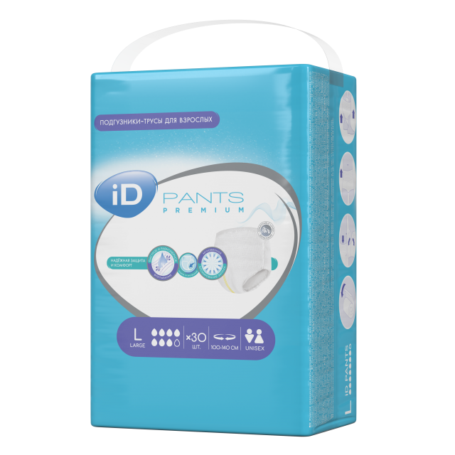 Изображение товара АйДи Пантс Премиум трусы для взрослых L 30 шт - комфорт и высокая впитываемость