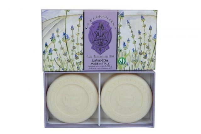 Изображение товара Мыло Ла Флорентина Лаванда 115 г двухштучный набор натуральное итальянское уход за кожей