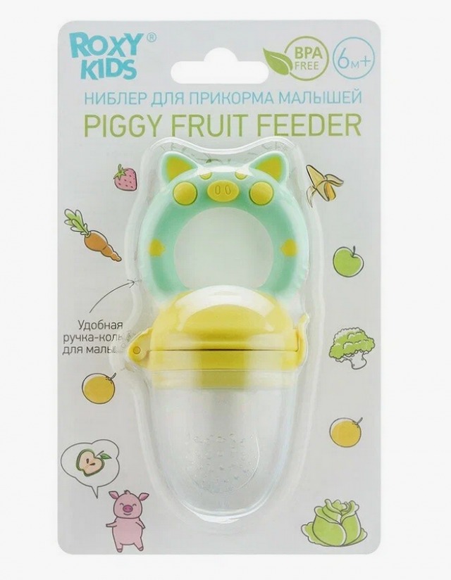 Изображение товара Рокси Кидс ниблер Пигги мятно-желтый