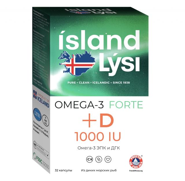 Изображение товара Лиси Омега-3 форте+витамин Д 1000 МЕ капсулы №32