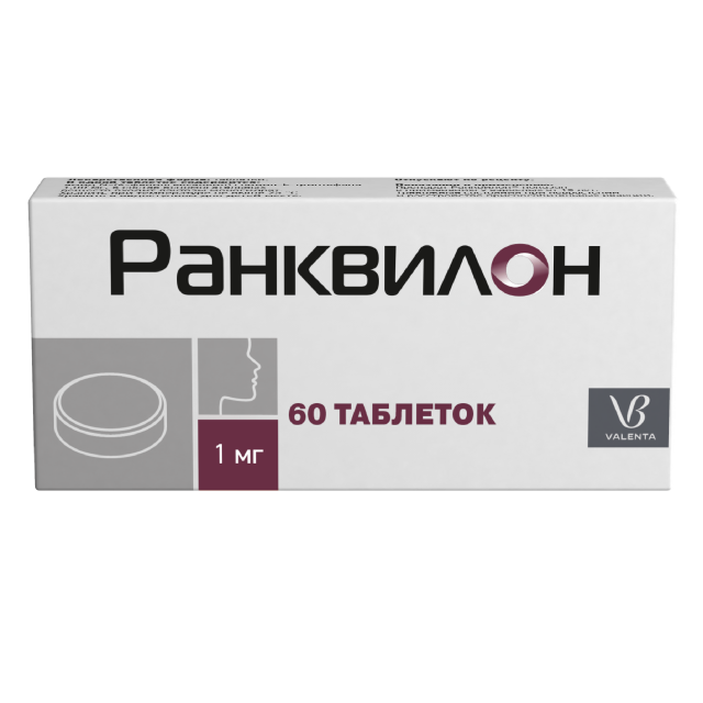 Изображение товара Ранквилон таблетки 1 мг 60 штук для тревожных состояний