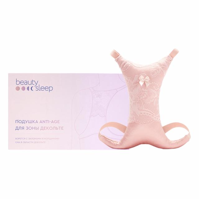 Изображение товара Подушка для зоны декольте Бьюти Слип арт 2005 натуральный шелк и кружево