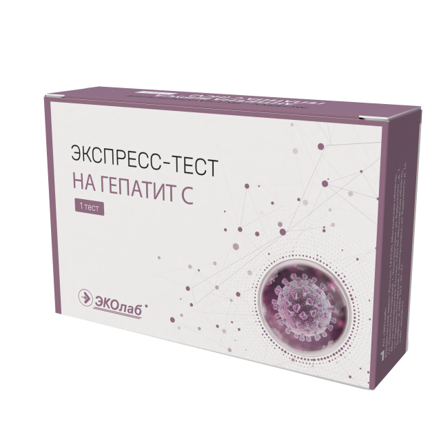 Изображение товара Эколаб экспресс-тест ИХА-антиВГС для определения гепатита C дома