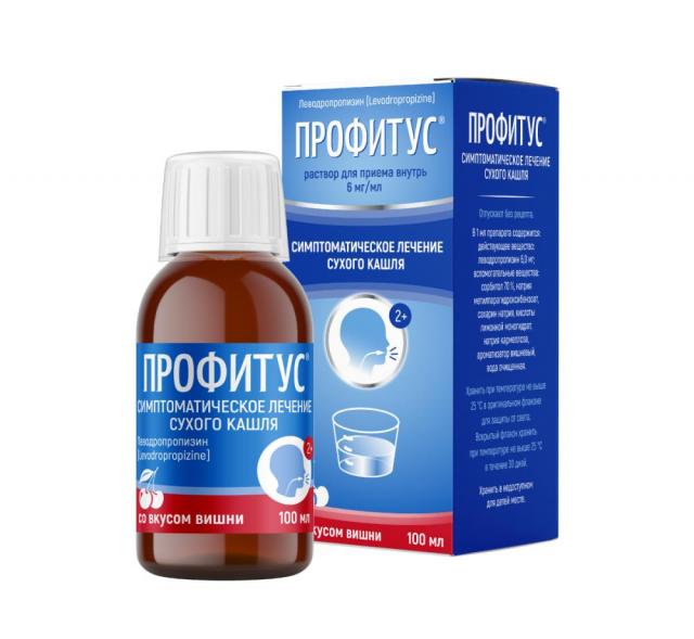 Изображение товара Профитус Раствор для внутреннего применения 6 мг/мл 100 мл противокашлевое средство