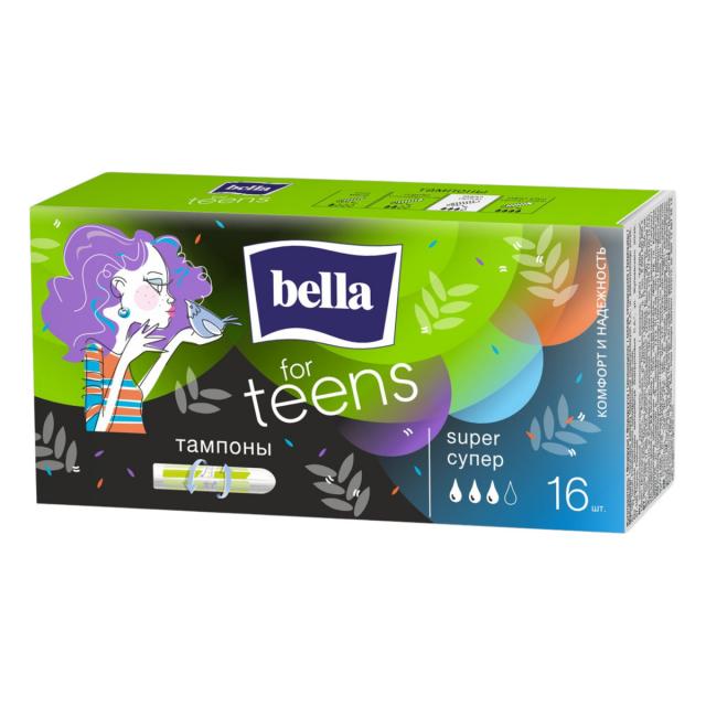 Изображение товара Белла тампоны фо тинз супер №16 для умеренных и обильных выделений
