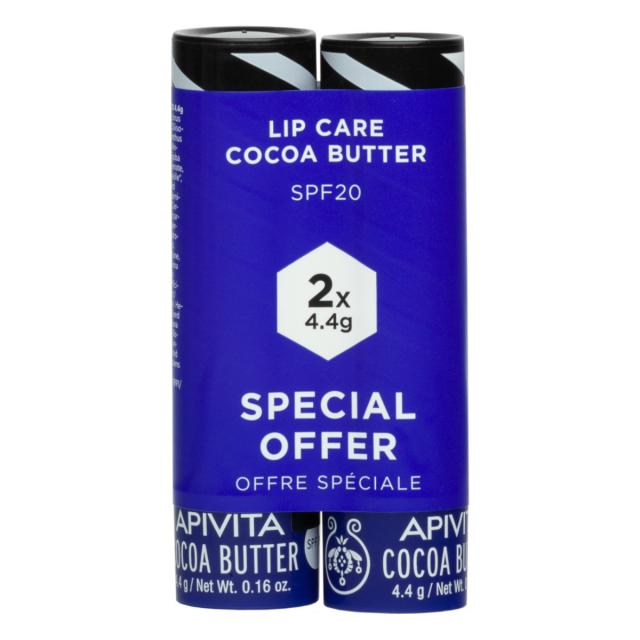 Изображение товара Апивита набор уход для губ с Маслом какао SPF 20 4,4 г х 2