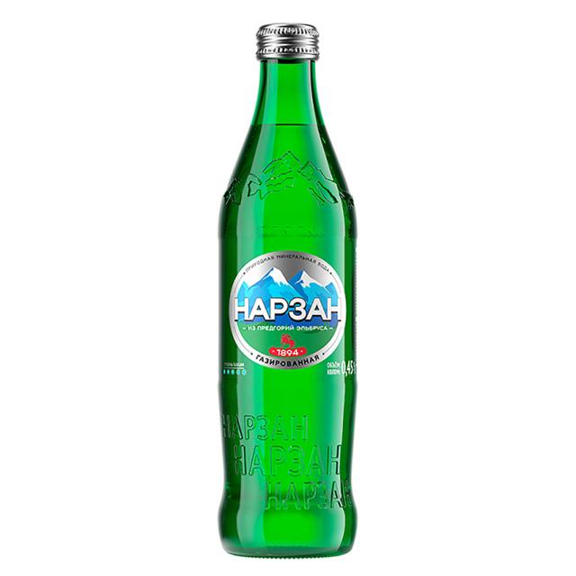 Изображение товара Минеральная вода Нарзан Золотой 0,45л стекло природная газация