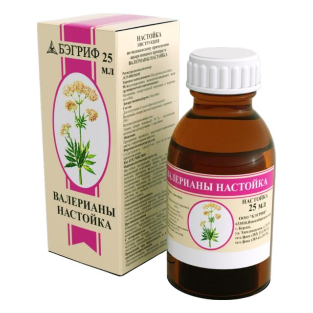 Изображение товара Валериана настойка 25мл Бэгриф