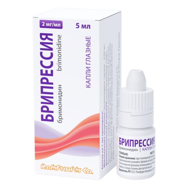 Изображение товара Капли глазные Брипрессия 2мг/мл 5мл для снижения внутриглазного давления