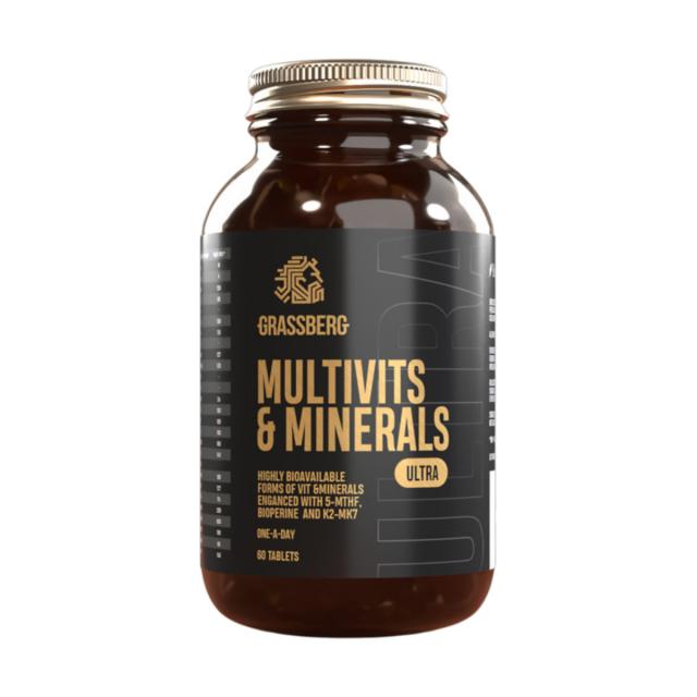 Изображение товара Грассберг Мультивитамины и Минералы Ультра капсулы 60 шт для поддержки иммунитета
