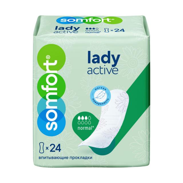 Изображение товара Урологические прокладки для женщин Сомфорт Леди Актив Нормал 24 шт