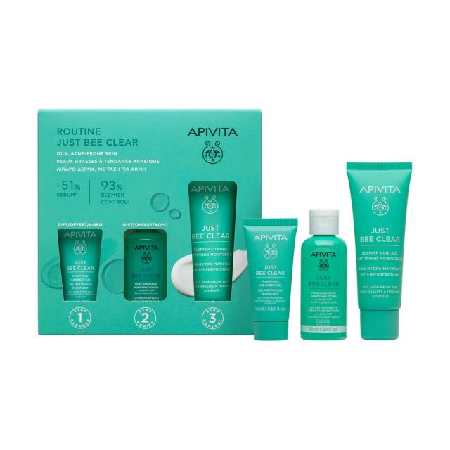 Изображение товара Джаст Би Клиа: матирующий уход + очищение (набор 3 шт.)