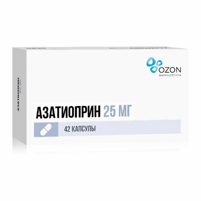 Изображение товара Азатиоприн капсулы 25 мг №42 для транплантации и лечения аутоиммунных заболеваний