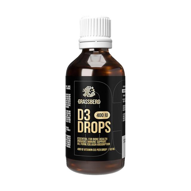 Изображение товара Грассберг Витамин Д3 400МЕ капли 50мл для укрепления костей иммунитета