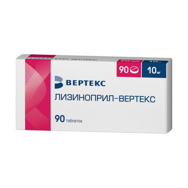 Изображение товара Лизиноприл-Вертекс таблетки 10мг №90