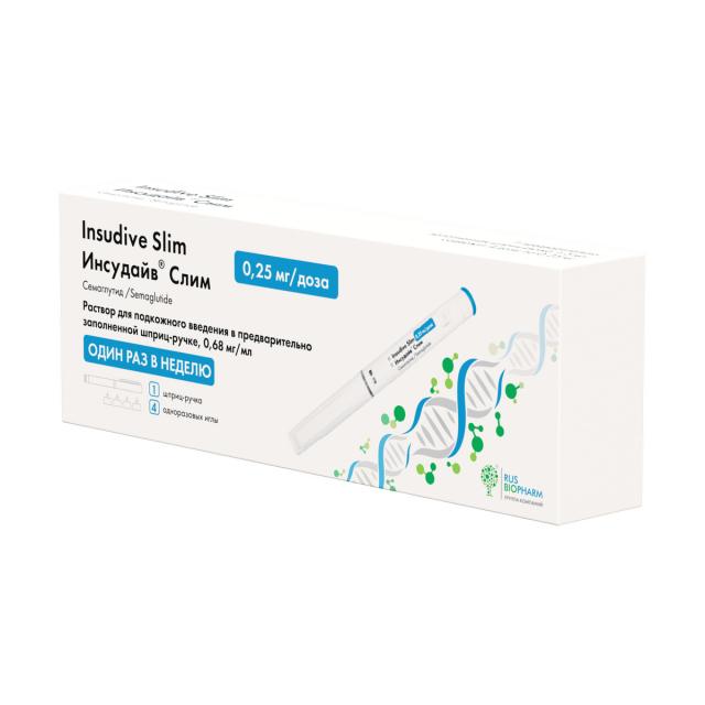 Изображение товара Инсудайв Слим раствор подкожно 0,25мг/доза 1,5мл шприц-ручка №1