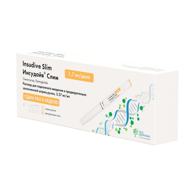 Изображение товара Инсудайв Слим раствор подкожно 1,7мг/доза 3мл шприц-ручка №1