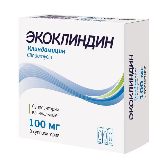 Изображение товара Экоклиндин суппозитории вагинальные 100мг №3