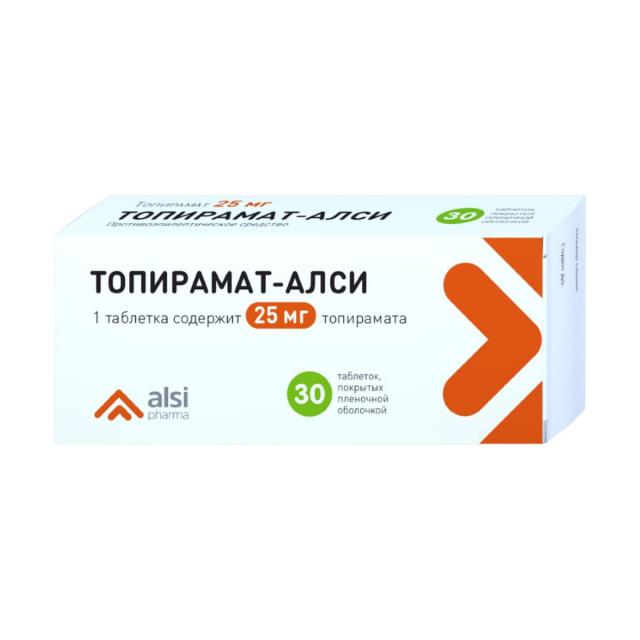 Изображение товара Топирамат-Алси таблетки п.о. 25мг №30