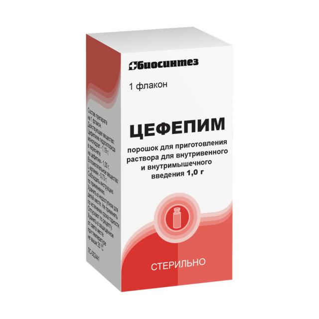 Изображение товара Цефепим порошок для инъекций 1г Биосинтез