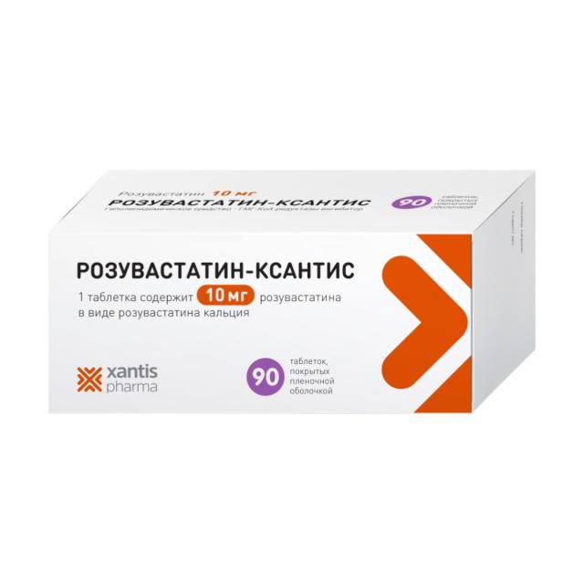 Изображение товара Розувастатин-Ксантис таблетки покрытые оболочкой 10мг №90