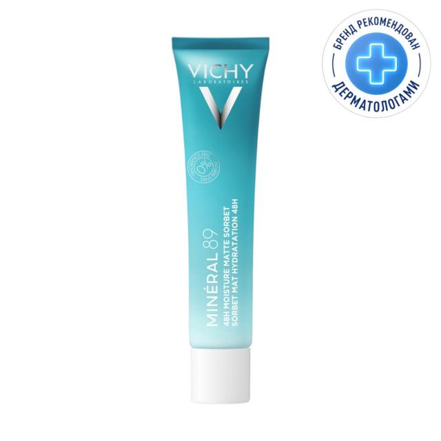 Изображение товара Виши Минерал 89 гель-сорбет для лица матирующий увлажняющий 48ч 40мл Изображение товара Виши Минерал 89 гель-сорбет для лица матирующий увлажняющий 48ч 40мл