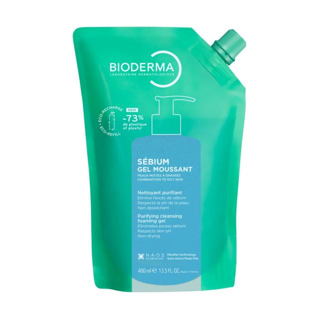 Изображение товара Биодерма Себиум гель очищающий 400мл сменный блок