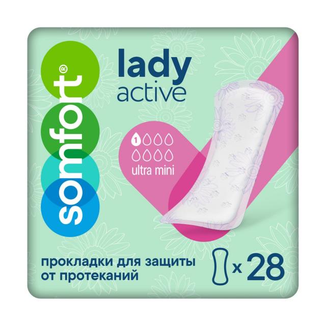 Изображение товара Сомфорт Леди Актив прокладки урологические Ультра мини №28