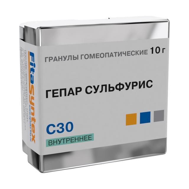 Изображение товара Гепар Сульфурис (Гепар Сульфурис Калькареум) С-30 гранулы 10г Ф
