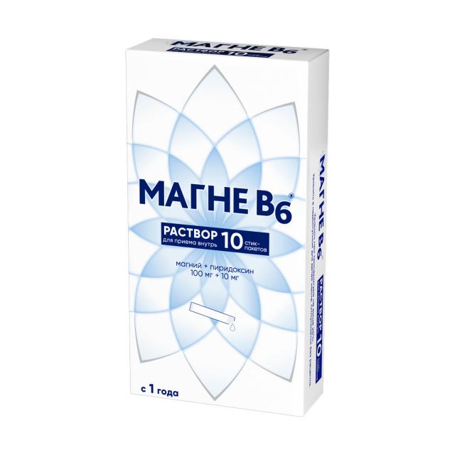 Изображение товара Магне B6 раствор для внутреннего применения стик 10мл №10