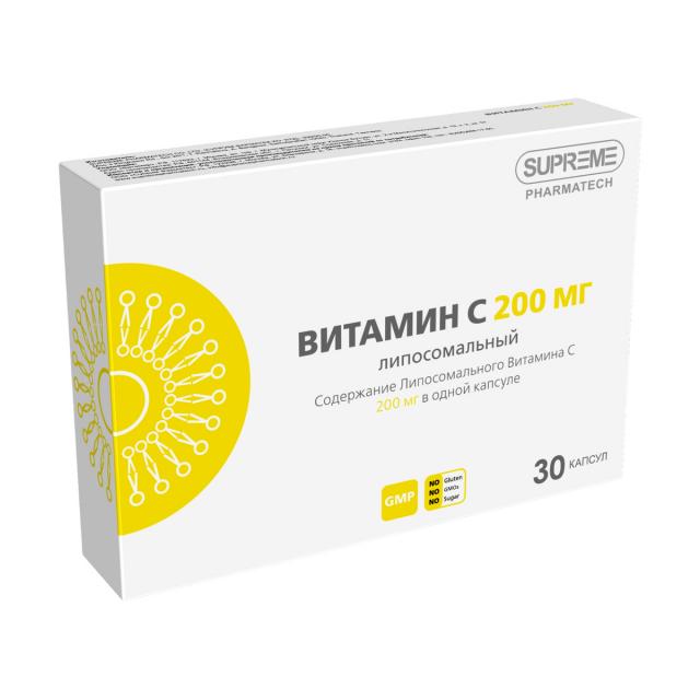 Изображение товара Суприм Фарматек Витамин С липосомальный капсулы 200мг №30