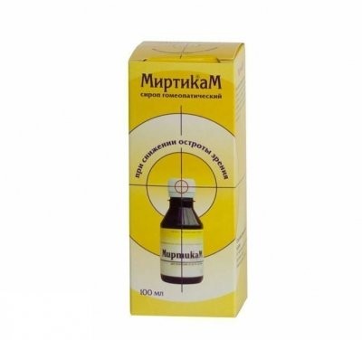 Изображение товара Миртикам сироп 100мл для зрения и глаз, натуральное средство
