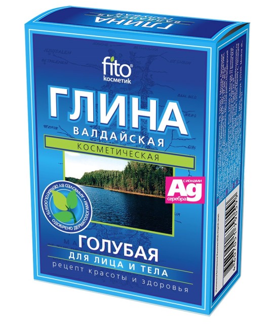 Изображение товара Фитокосметик глина Валдайская голуб. 100г