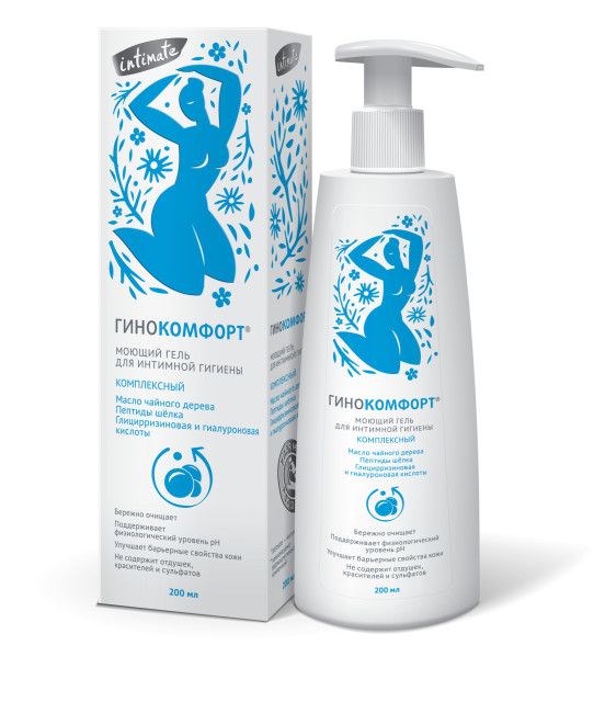 Изображение товара Гинекологический гель для интимной гигиены Комплексный 200мл Гинокомфорт