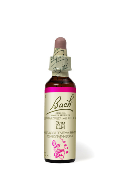 Изображение товара Цветы Баха Элм капли №11 для повышения уверенности и снижения стресса 10мл