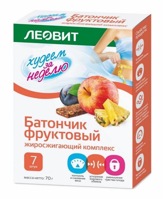 Изображение товара Батончик Худеем за неделю Жиросжигающий комплекс №7 28 ккал