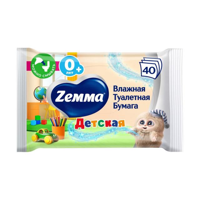 Изображение товара Земма бумага туалетная влажные для детей №40 Изображение товара Земма бумага туалетная влажные для детей №40